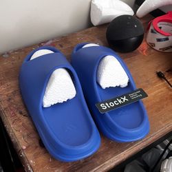 Blue Yeezy Slides