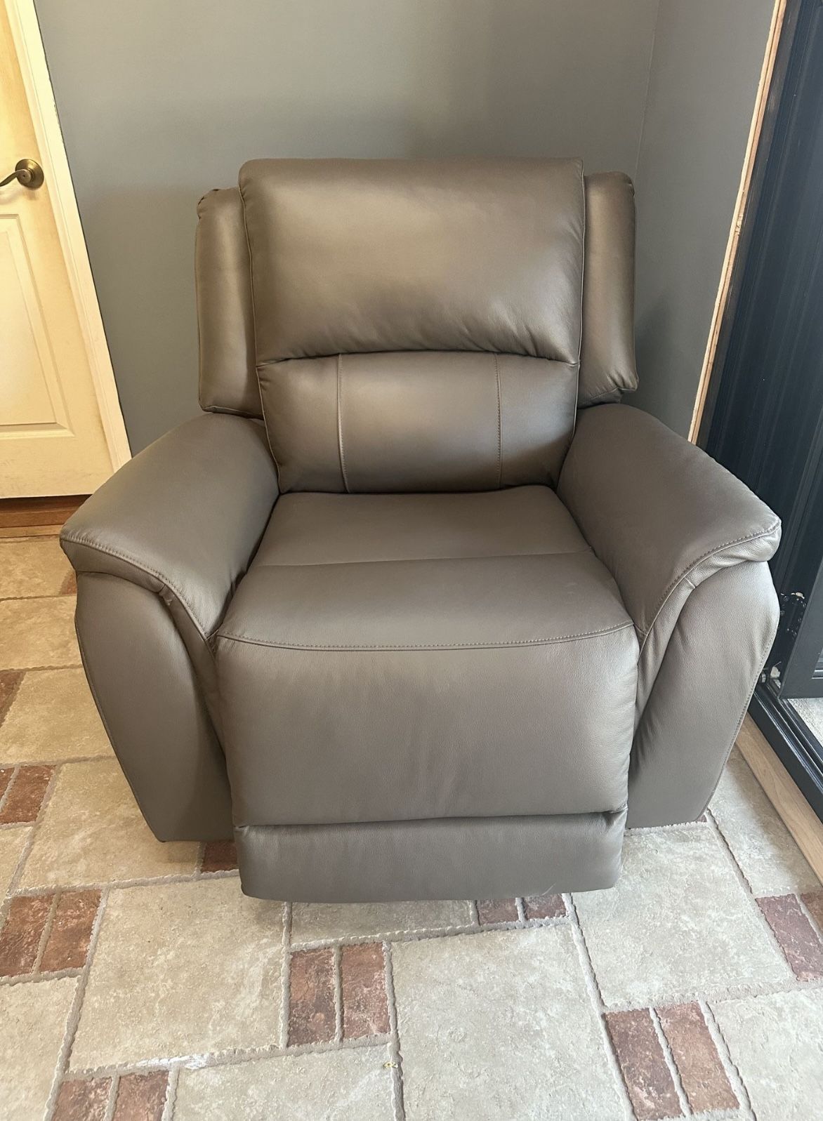 Leather Power Recliner Sofa Chair