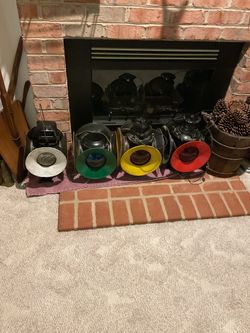 Four 4 way railroad lanterns