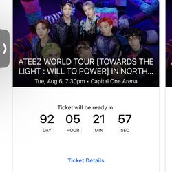 Ateez world Tour ( Capital Arena ) 