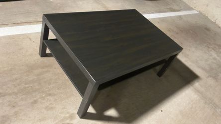 Dark Wood Square Coffee Table