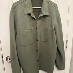 Zara Green Suede Coat