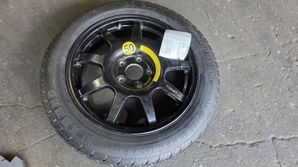 2009 Hyundai Genesis Sedan Spare Tire 17x4