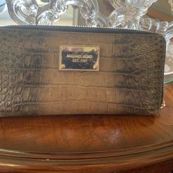 Michael Kors Gray Animal Skin Wallet