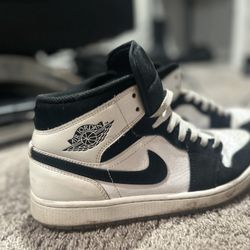 Nike Air Jordan 1 Mid SE “Diamond” – White / Black