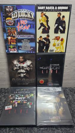 Various Latino Reggaeton, Hip Hop DVDs. Baby Rasta & Gringo, DJ Dicky, Don Omar