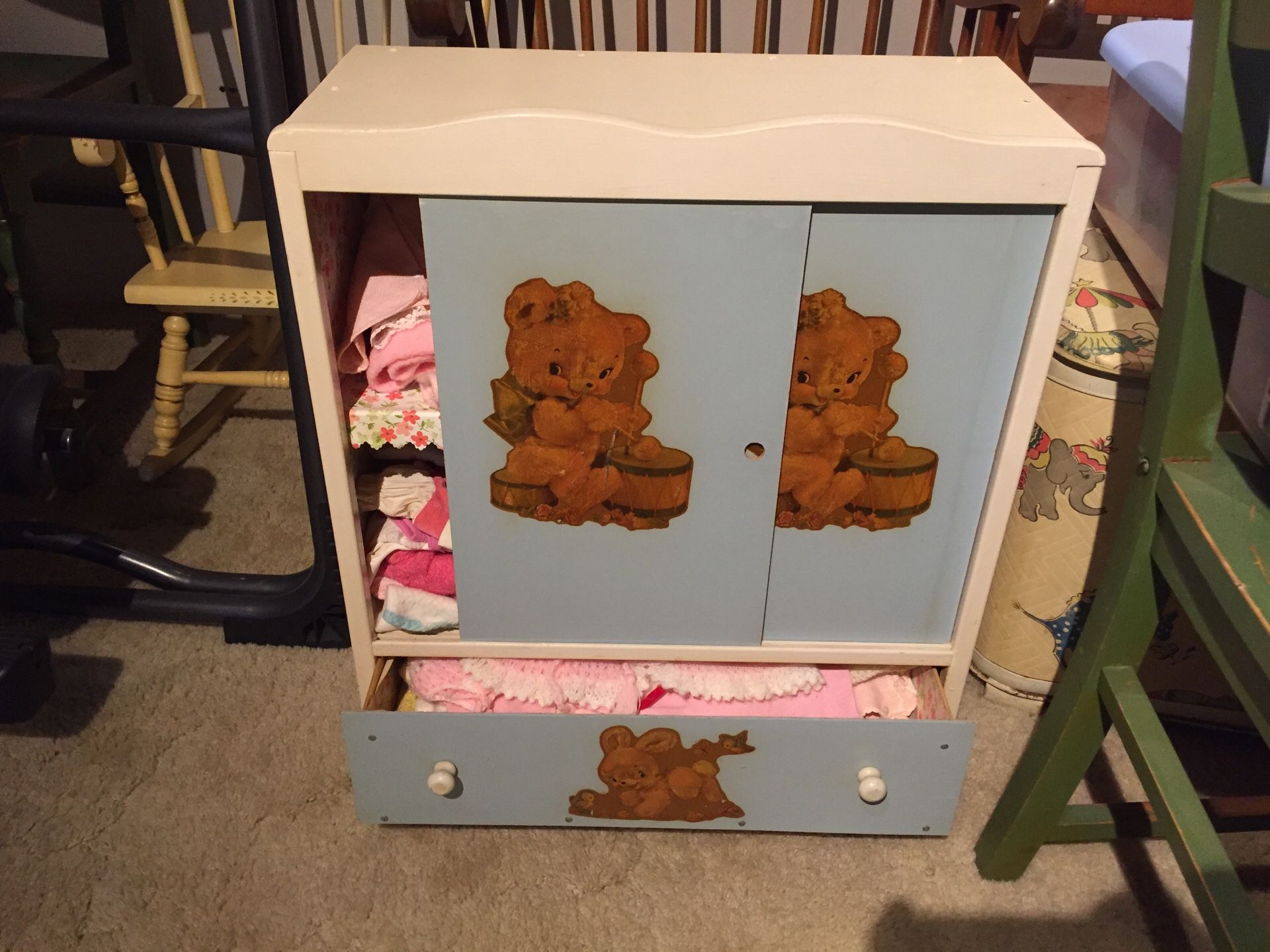 Doll clothes bureau