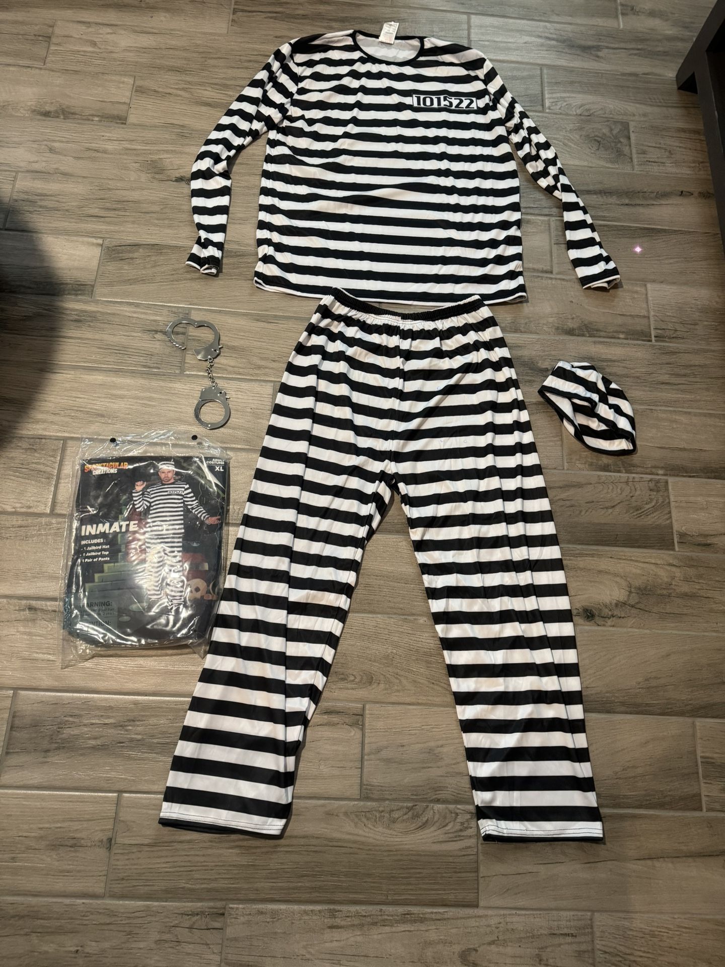 Men Inmate Costume - Adult Size XL