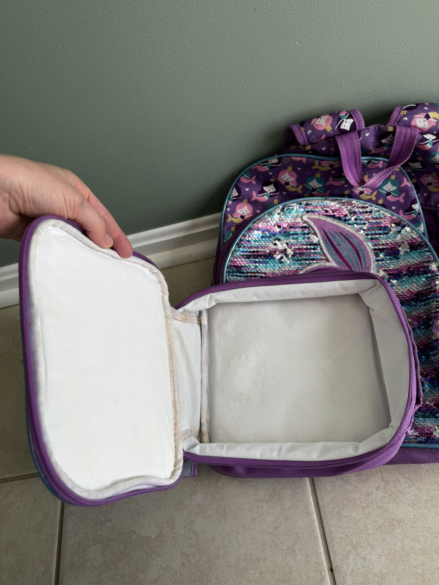 Backpack With Lunch Box 