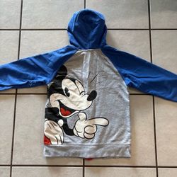 Walt Disney World Mickey Mouse Zip-Up Hoodie Kids Size M 7/8