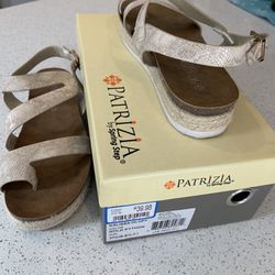 Patrizia Gold Python Sandals