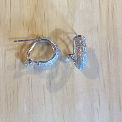 925 Silver CZ Pave Earring 
