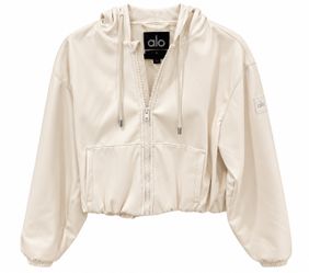 Alo Yoga Cropped Zip-Up Hoodie Jacket