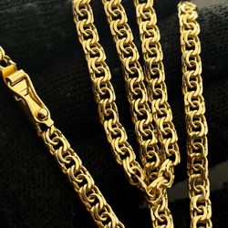 18K Gold Chino Link Chain 24”