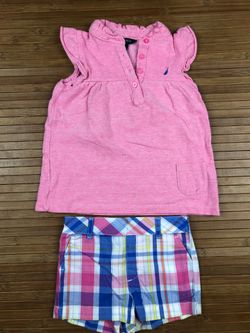 Girls Nautica blouse shorts 24 months