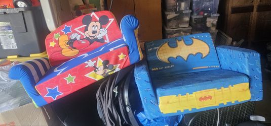 Boys bike, radio flyer and couch