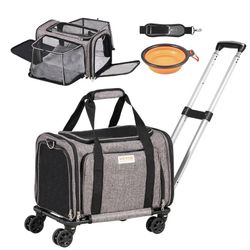 NEW - Vevor cat / dog carrier with wheels 