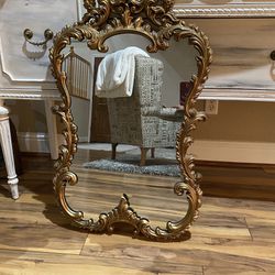 Antique Or  Vintage Gold Leaf Mirror