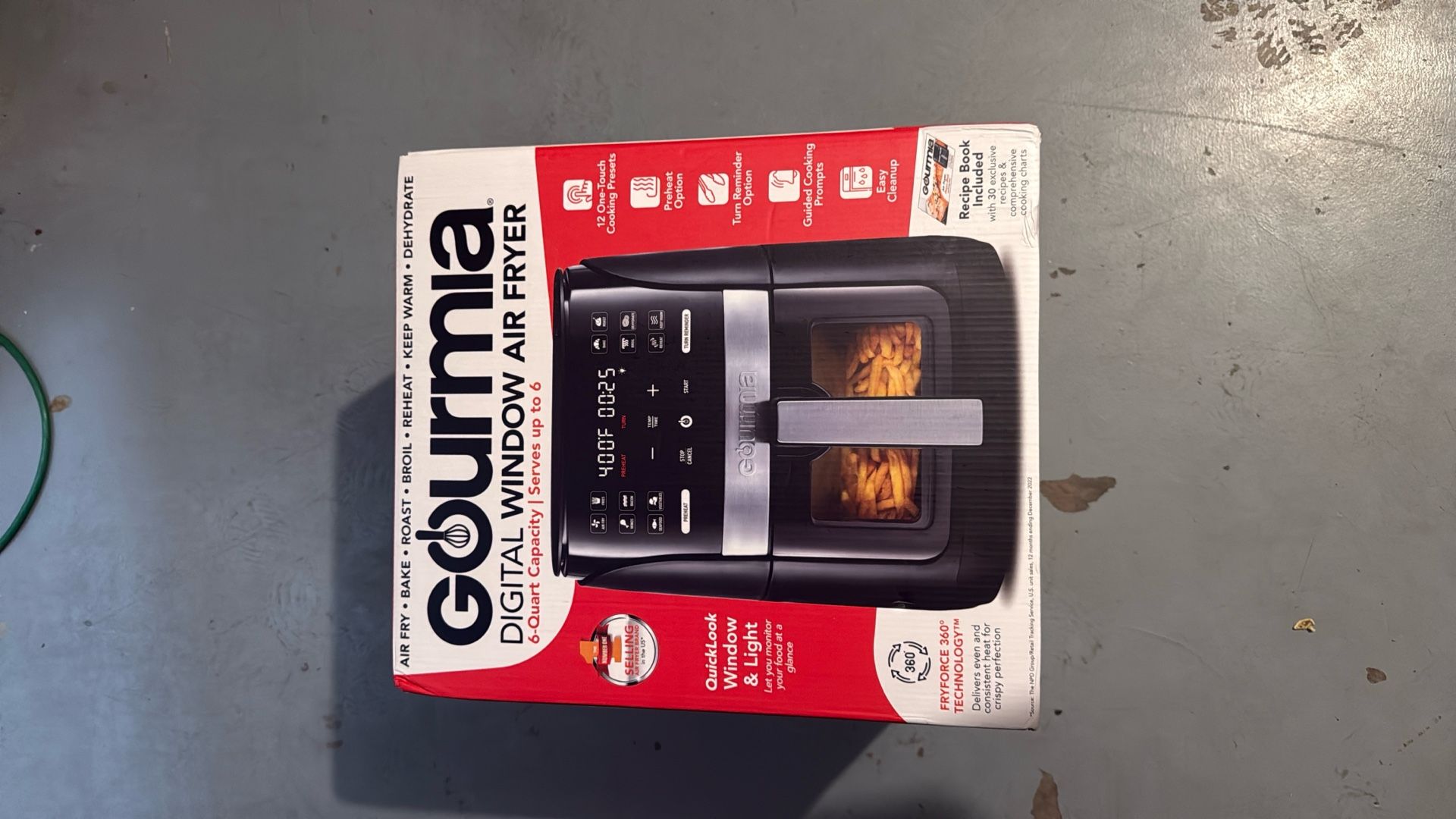 Gourmia Digital Window Air Fryer 6-Quart Capacity