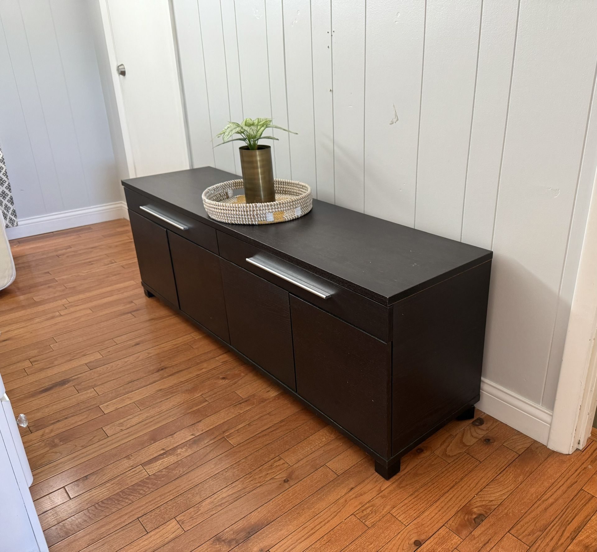 Dark Brown Entertainment Center/Console Table
