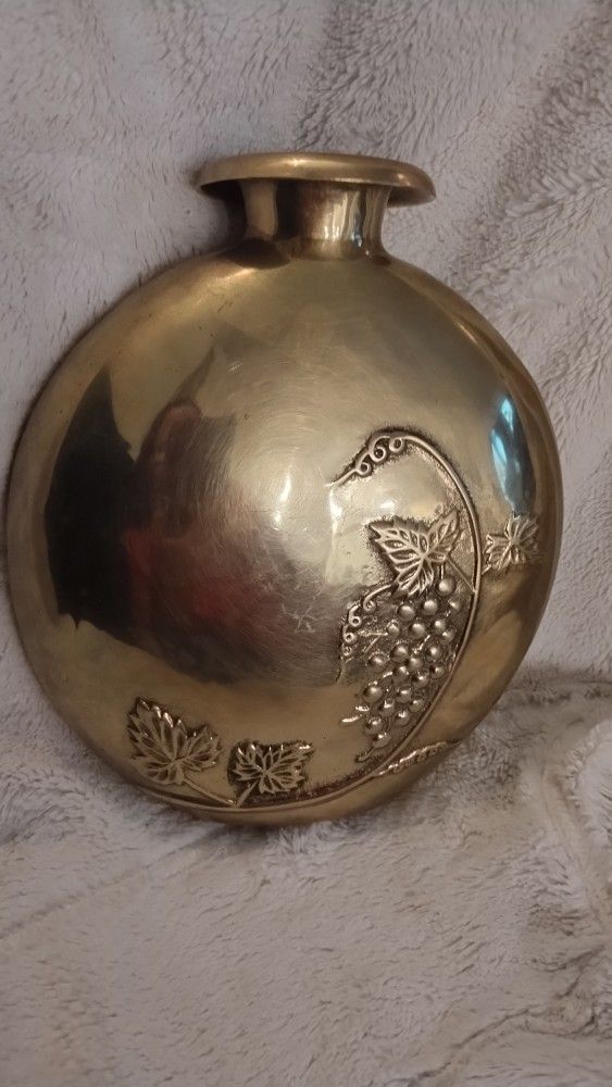 Stunning Vintage Brass Vase By Rosenthal Netter 