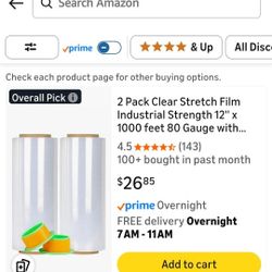 2 Pack Clear Stretch Film