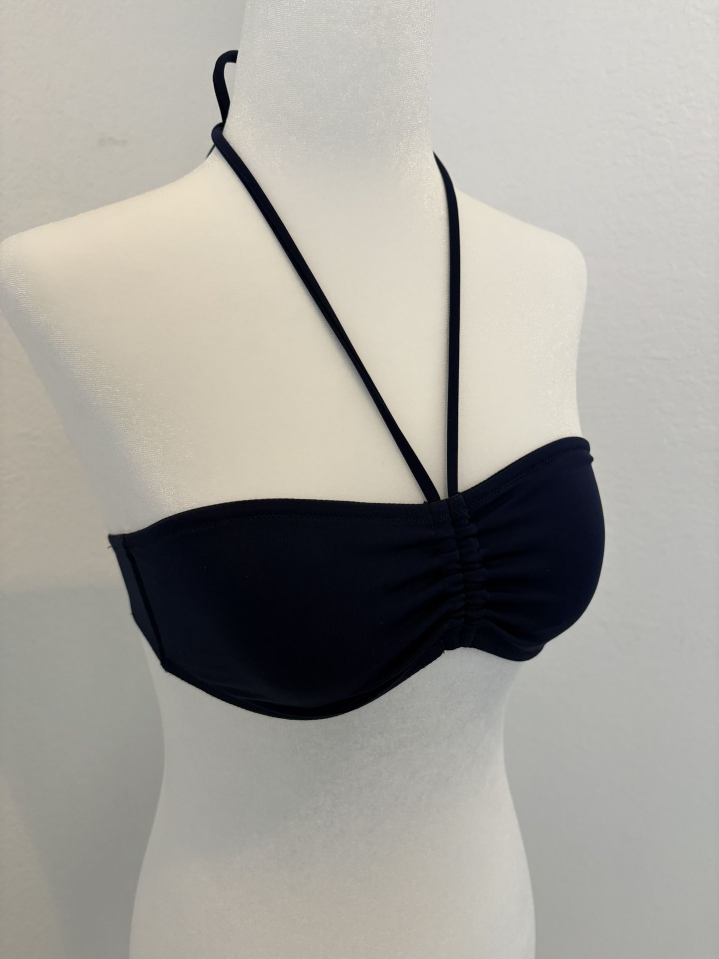 Navy Blue Two Piece Swim Suit With Rhinestones On Bikini Size XS
