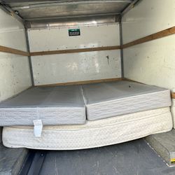 King Size Bed With Box Springs And Frame 