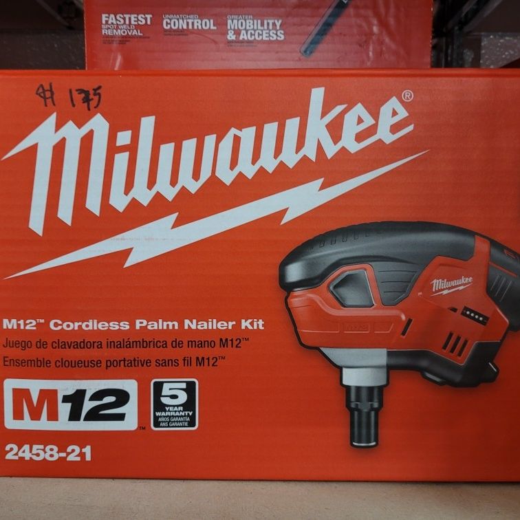 Milwaukee M12 Cordless Palm Nailer Kit for Sale in Downey CA