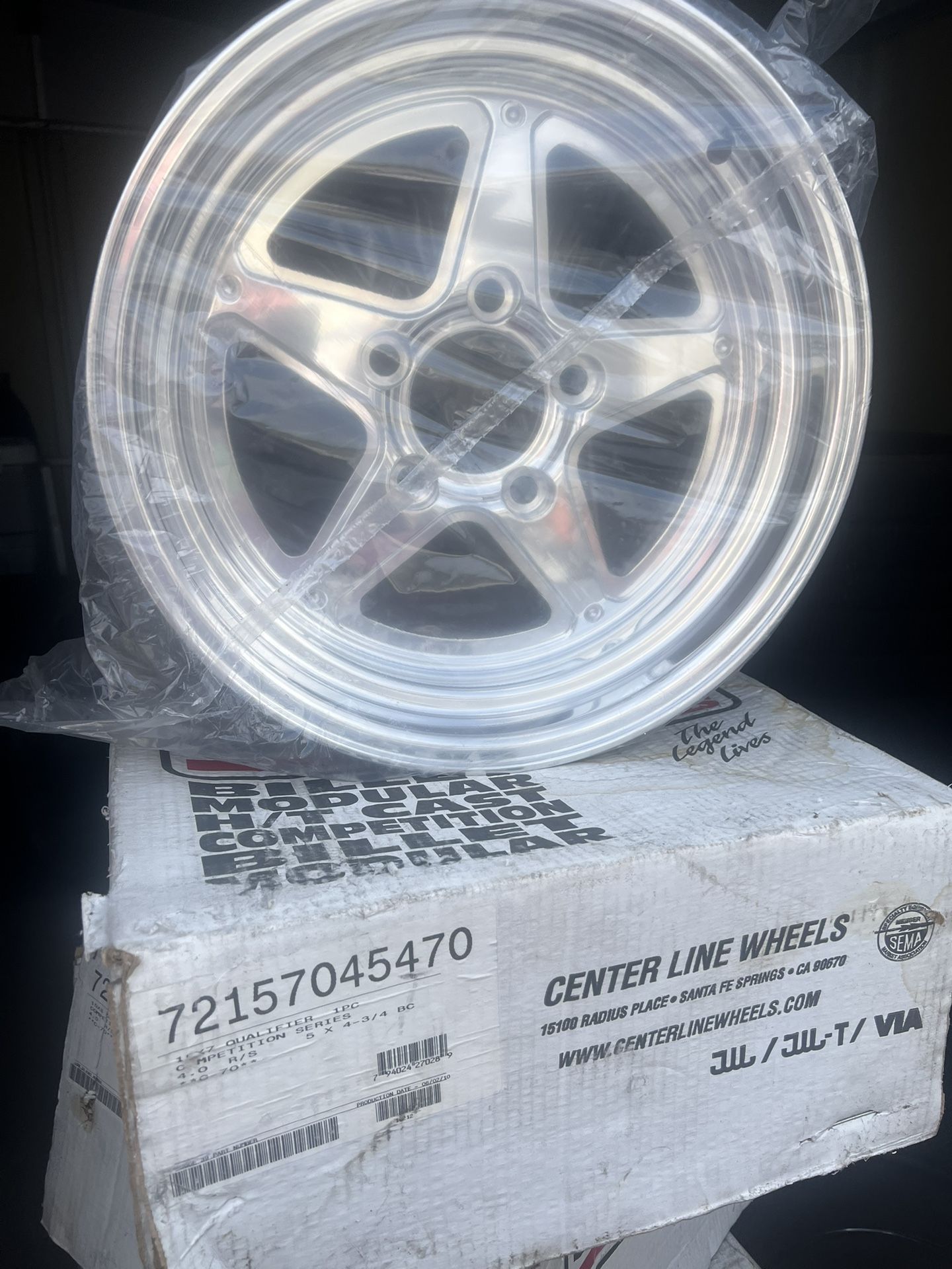 NOS Centerline Qualifier Billet Wheels Set Of 4 15x7 15x8 NIB