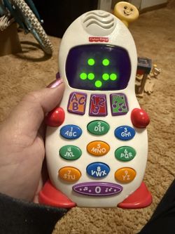 Vintage 2004 Fisher Price Laugh & Learn Phone Toy Lights Sounds ABC 123 Works