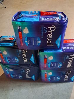 Prevail adult diapers size 1 and 2 ($80 for all or $20 each)