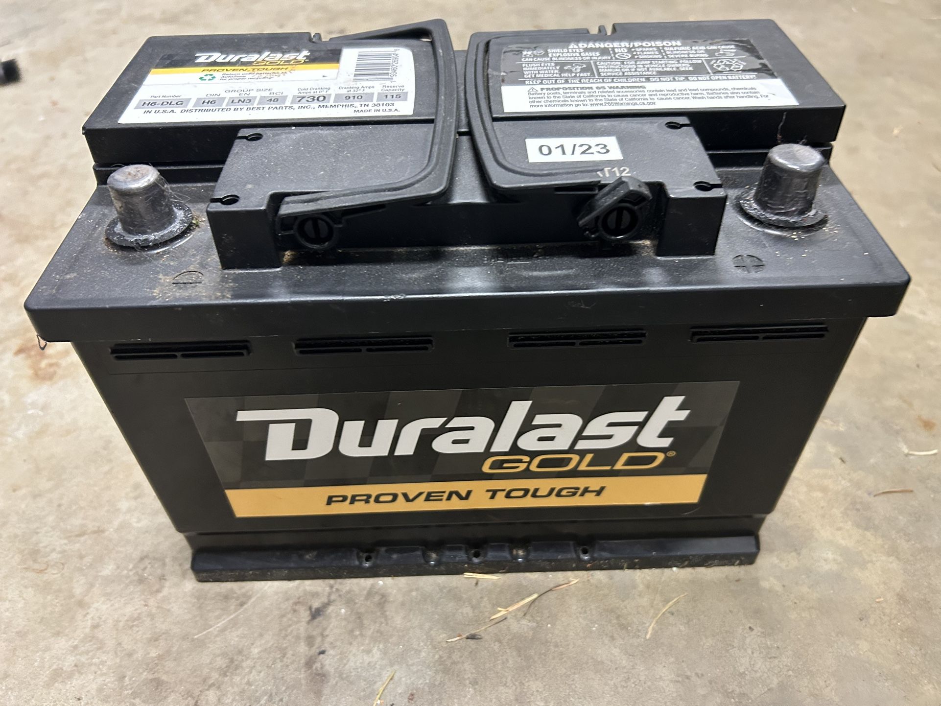 Car Battery Duralast Gold H6-DLG