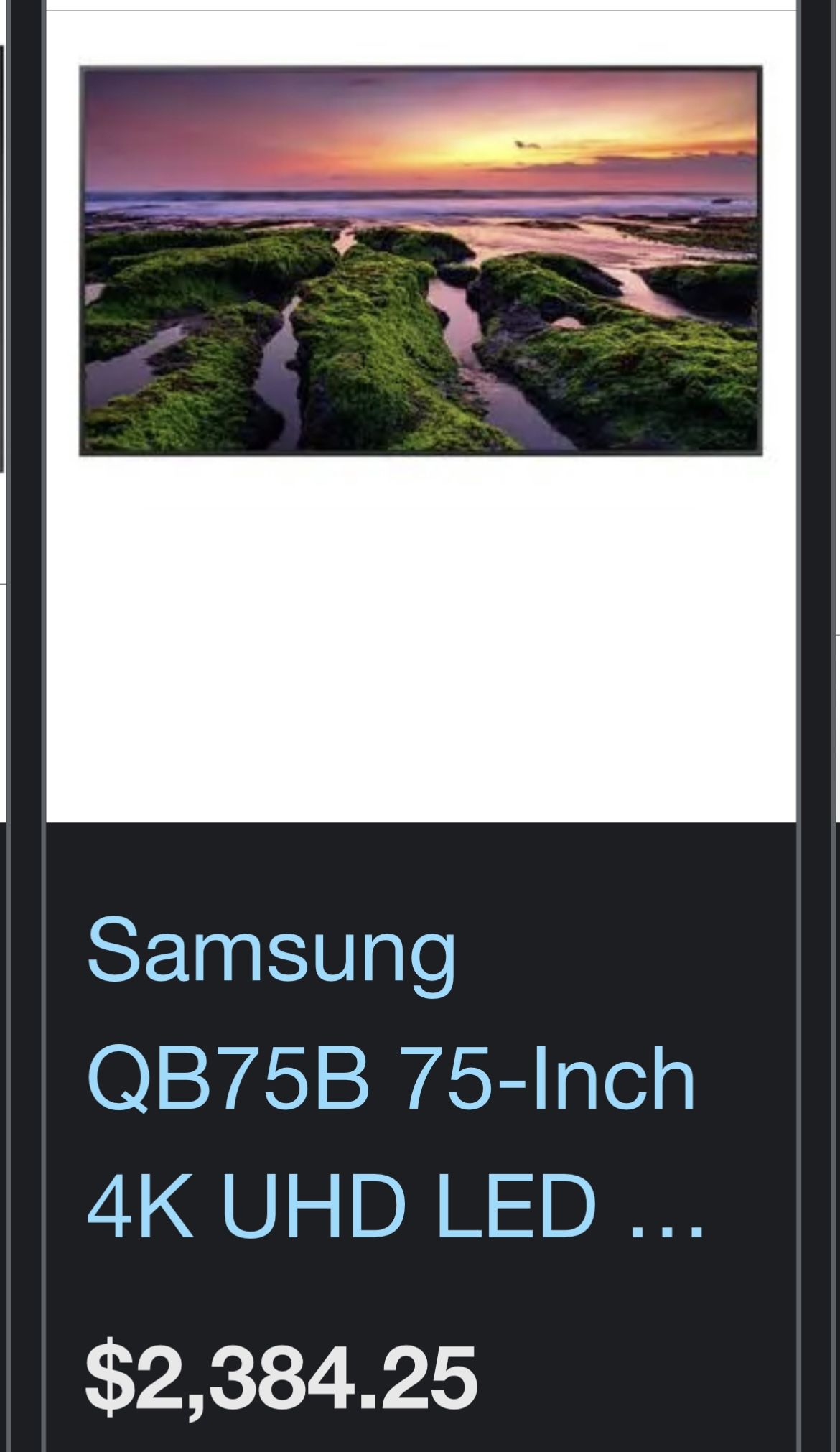 Samsung QB75B 75-Inch 4K UHD