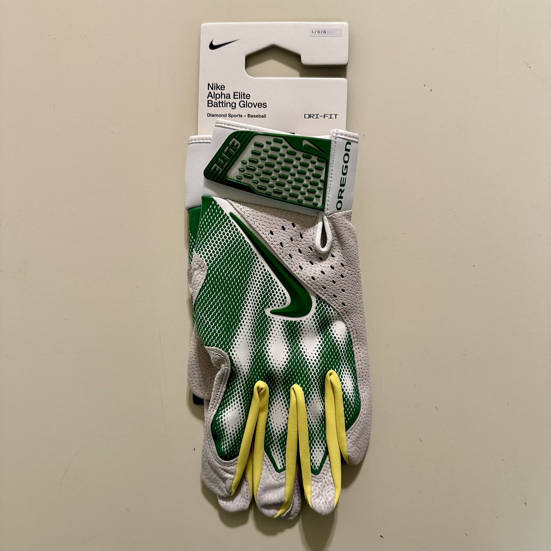 *Extremely Rare* Nike Alpha Elite Batting Gloves ‘Oregon Ducks’ Mens Size: L