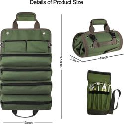 Heavy-Duty Tool Roll Bag – Rugged, Portable, and Built to Last
Army Green