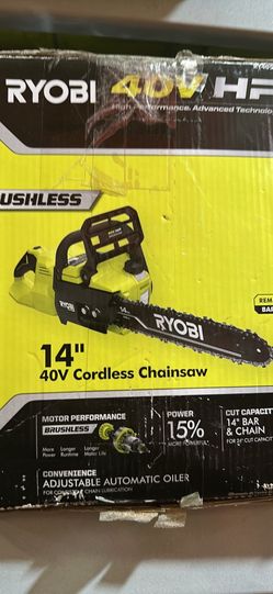 Ryobi 40v cordless chainsaw kit $175 (financing available)