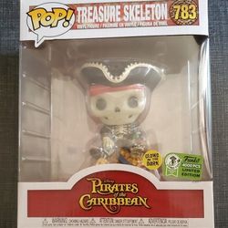 Funko Pop ECCC Treasure Skeleton Glow Disney Pirates Of The Caribbean 1 of 4000