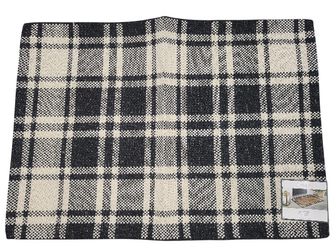 NEW Threshold 24×36 in Plaid Decor Accent Rug Black & White