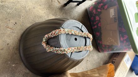 1970s Braided Beaded Necklace