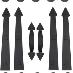 16 Pieces Magnetic Garage Door Hardware Kit, Magnetic Decorative Garage Door Accent Appeal Hinges Handles Hardware Kit (16)