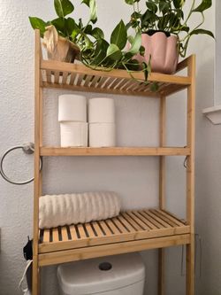 Over the toilet shelves