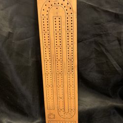 Vintage Solid Wood Cribbage Board with Pegs