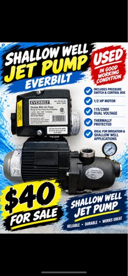 Shallow well jet pump