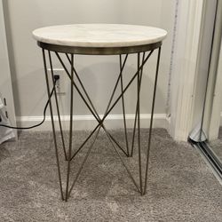 Marble/gold Round Side Table