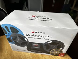 Wolverine 8mm & Super 8 Reels to Digital MovieMaker Pro Film Digitizer, Film Scanner, 8mm Film Scanner, Black (MM100PRO)