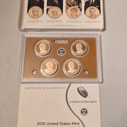 2015 US Mint Presidential $1 Coin Proof Set
