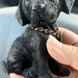 Vintage Black Labrador Retriever Figurine