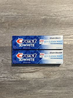 Crest 3D White Stain Erase Icy Clean Mint Toothpaste 3.8 Oz $3 Each 