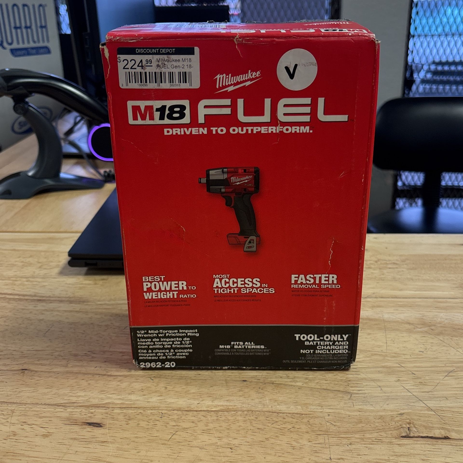 Milwaukee M18 FUEL Gen-2 18-Volt Lithium-Ion Brushless Cordless Mid Torque 1/2 in. Impact Wrench w/Friction Ring (Tool-Only)